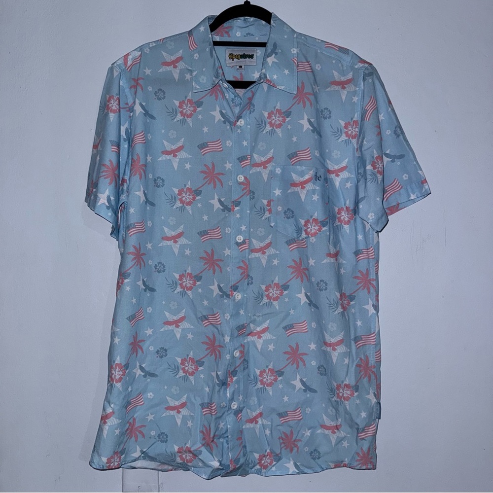 Tipsy Elves | Patriotic Button Up Short Sleeve Shirt